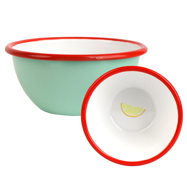 talking tables Lemon Aqua Enamel Bowl - 12cm