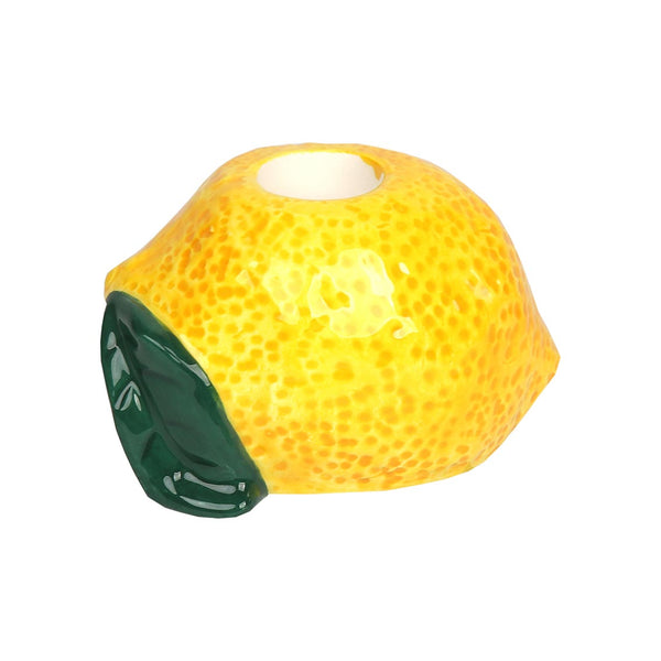 talking tables Lemon Ceramic Candle Holder - 6cm