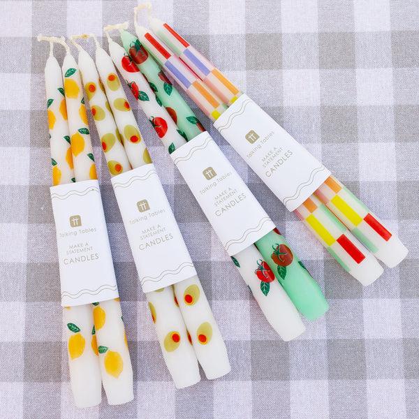Talking Tables Lemon Taper Dinner Candles - 2 Pack