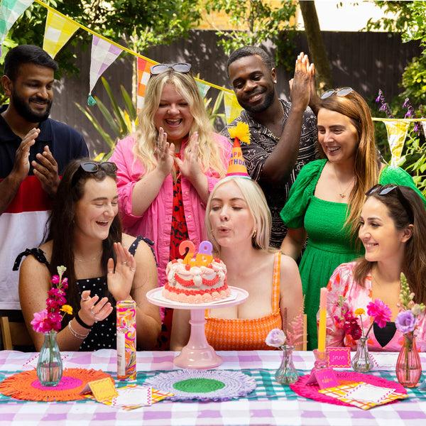 Talking Tables Lilac Gingham Reusable Tablecloth