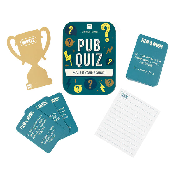 Talking Tables Mini Pub Quiz In A Tin