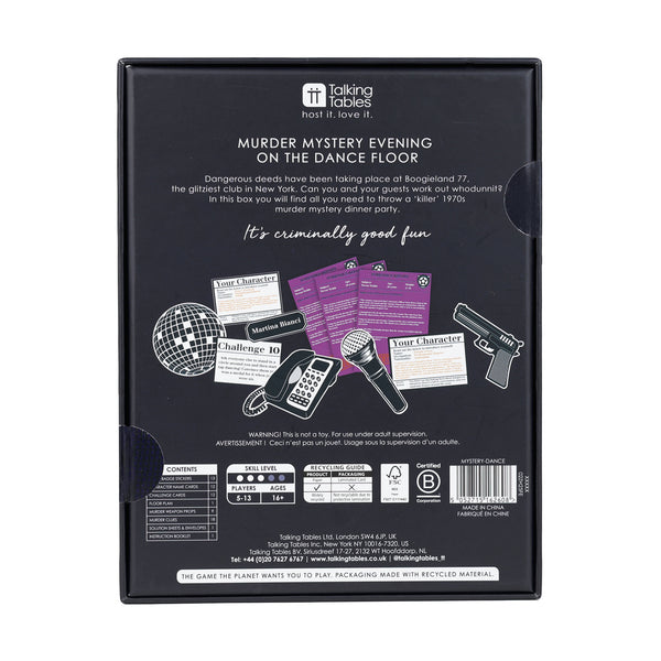 Talking Tables Murder Mystery On The Dancefloor