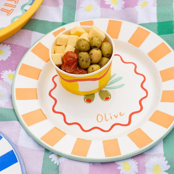 Talking Tables Olive Enamel Plate - 25cm