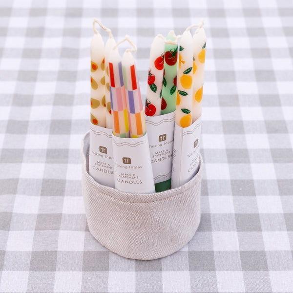 Talking Tables Olive Taper Dinner Candles - 2 Pack