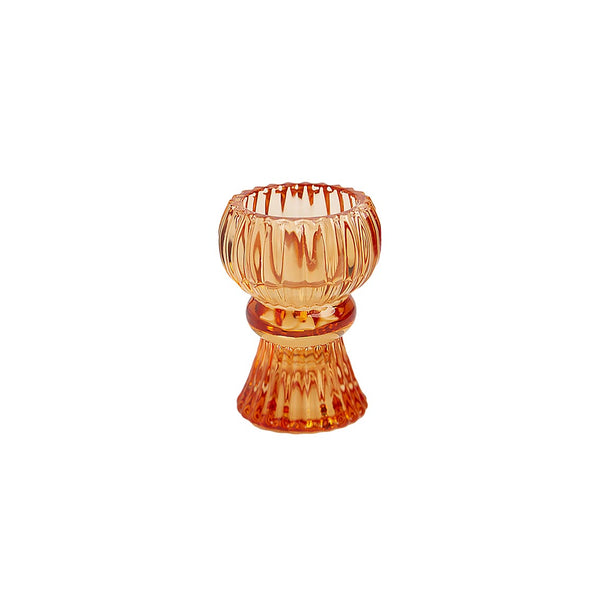 Talking Tables Orange Glass Candle Holder - Small