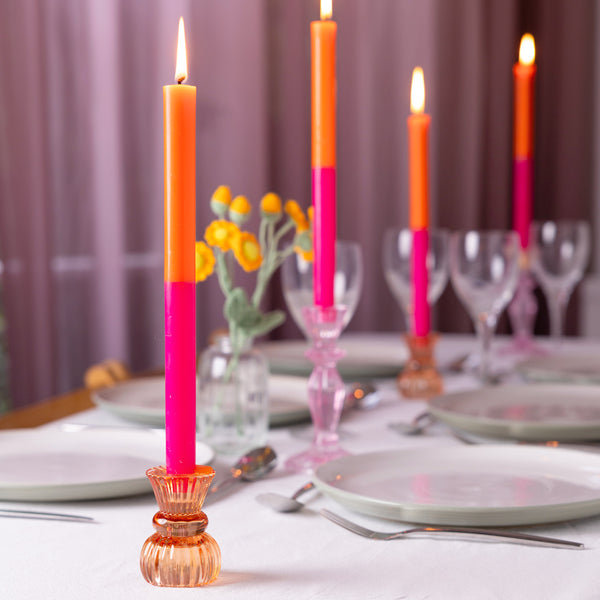 Talking Tables Orange & Pink Dinner Candle