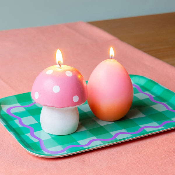 Talking Tables Pink & Orange Ombre Egg Shaped Candle