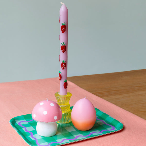 Talking Tables Pink & Orange Ombre Egg Shaped Candle