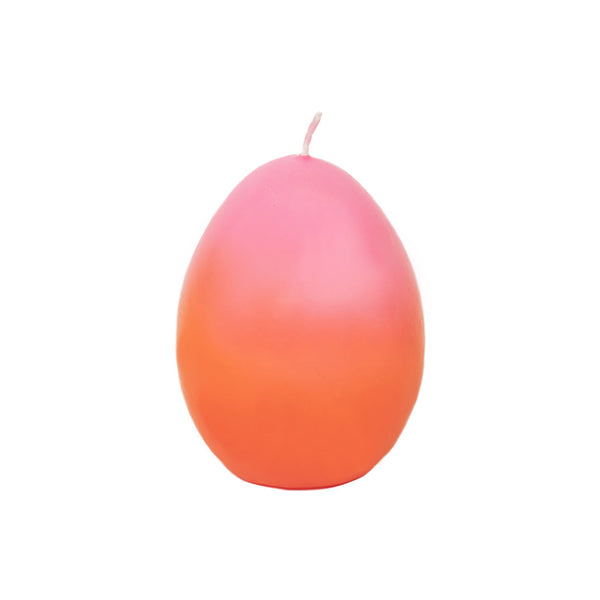 talking tables Pink & Orange Ombre Egg Shaped Candle