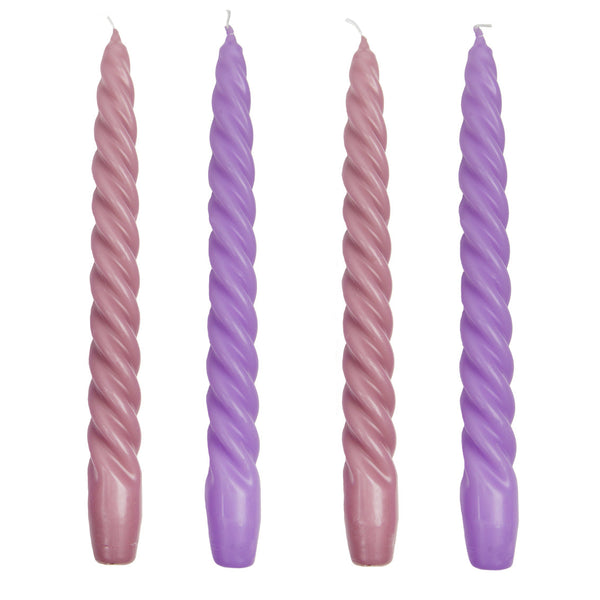 Talking Tables Purple Spiral Candles - 4 Pack