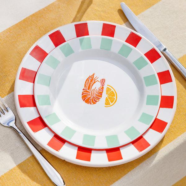 Talking Tables Shrimp Enamel Plate - 20cm