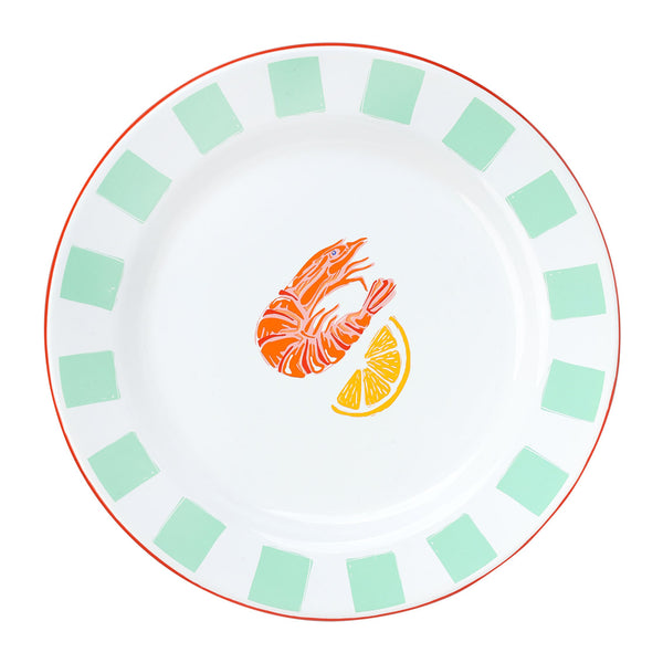talking tables Shrimp Enamel Plate - 20cm