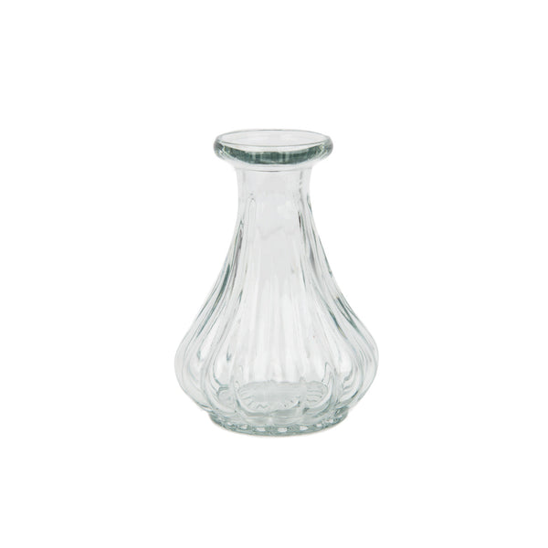 talking tables Small Clear Recycled Glass Bud Vase