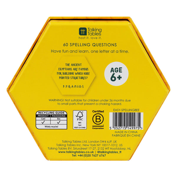 Talking Tables Spelling Bee Family Game