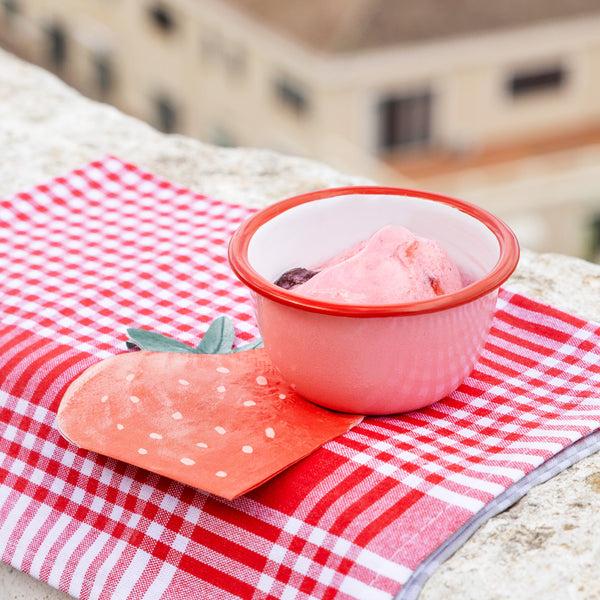 Talking Tables Strawberry Enamel Bowl - 10cm