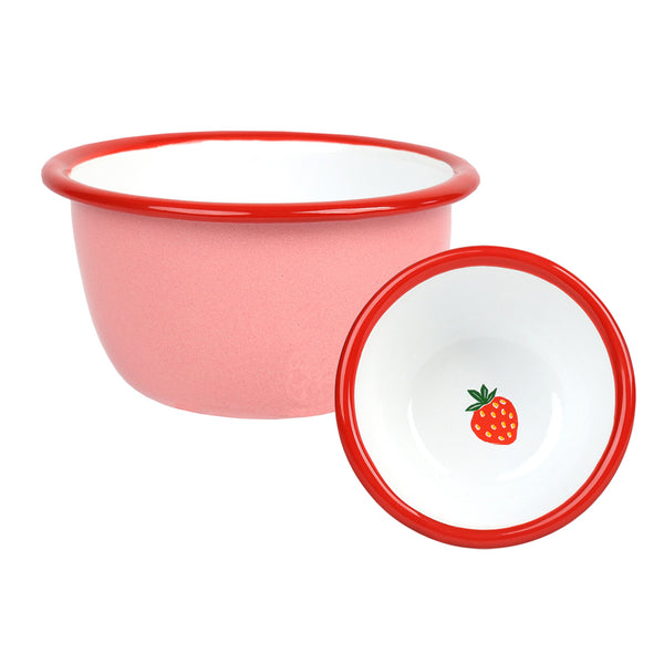 talking tables Strawberry Enamel Bowl - 10cm