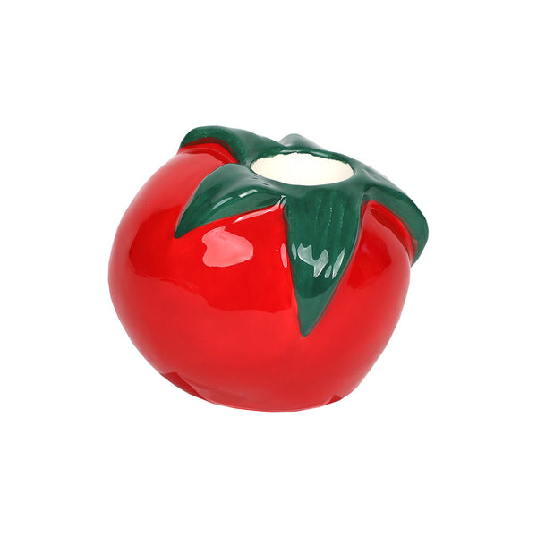 talking tables Tomato Ceramic Candle Holder - 6cm