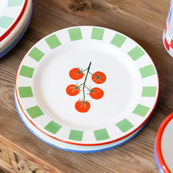 Talking Tables Tomato Enamel Plate - 20cm