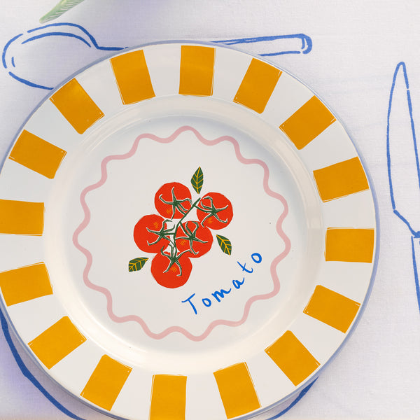Talking Tables Tomato Enamel Plate - 25cm