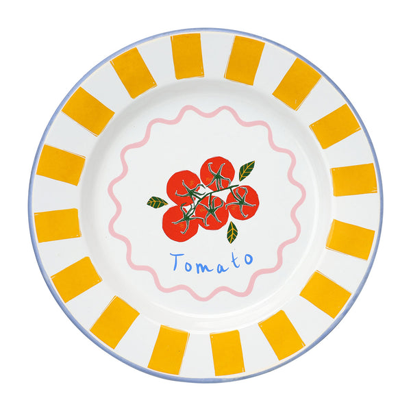 talking tables Tomato Enamel Plate - 25cm