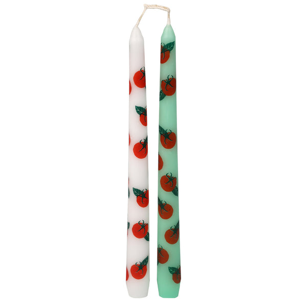 talking tables Tomato Taper Dinner Candles - 2 Pack