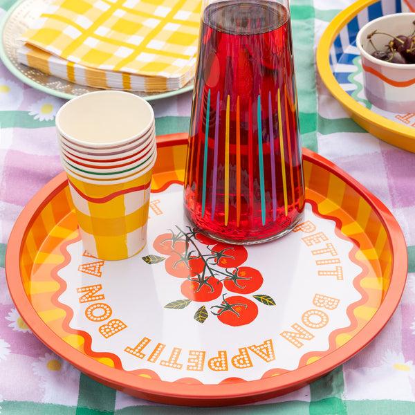Talking Tables Tomato Tin Tray - 31cm
