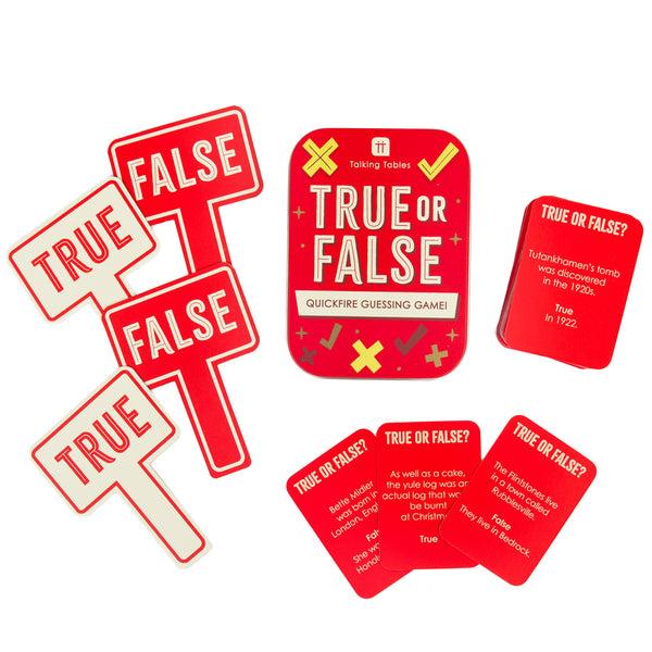 Talking Tables True Or False In A Tin