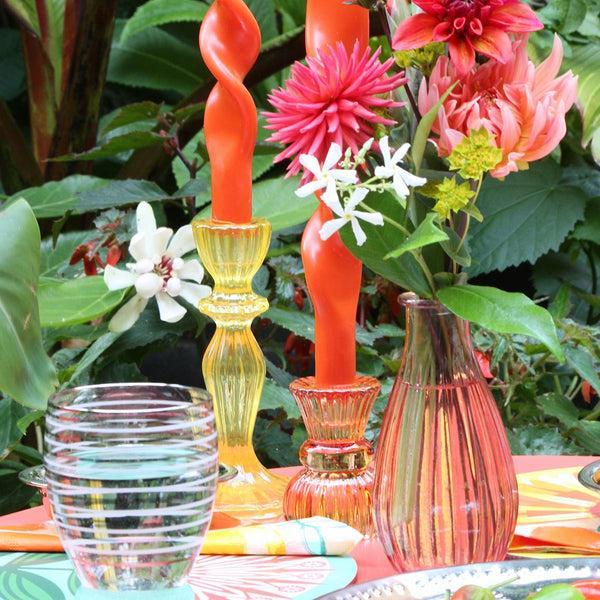 Talking Tables Yellow Glass Candlestick Holder