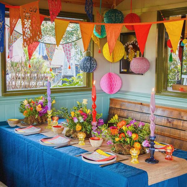 Talking Tables Yellow Glass Candlestick Holder