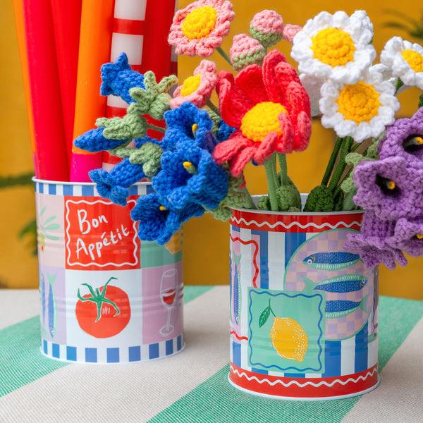 Talking Tables White Daisy Crochet Sprigs - 18cm - 2 Pack