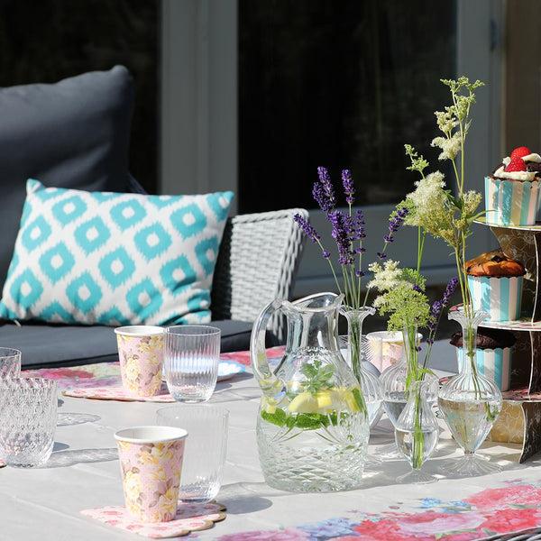 Talking Tables White Floral Edged Paper Table Cover