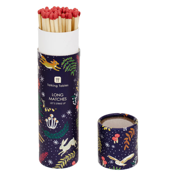 Talking Tables Woodland Flora & Fauna Dark Blue Tube Of Matches