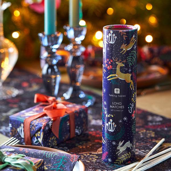 Talking Tables Woodland Flora & Fauna Dark Blue Tube Of Matches