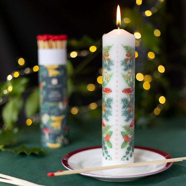 Talking Tables Woodland Forest Christmas Pillar Advent Candle