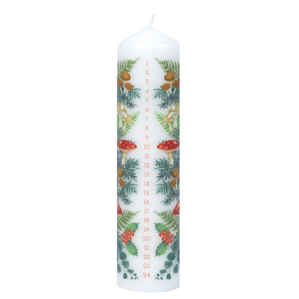talking tables Woodland Forest Christmas Pillar Advent Candle