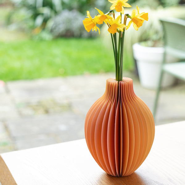 Talking Tables Yellow & Orange Ombre Honeycomb Paper Bud Vase