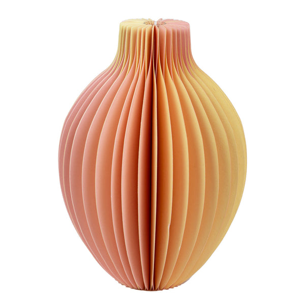 talking tables Yellow & Orange Ombre Honeycomb Paper Bud Vase