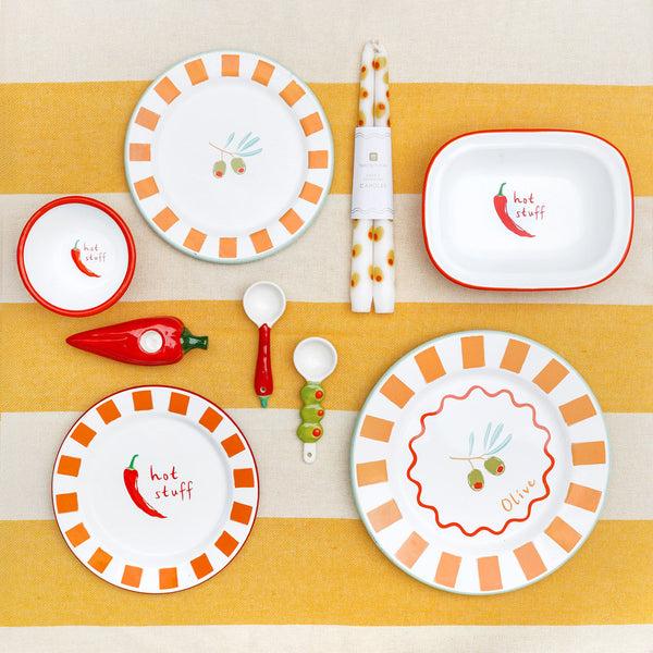 Talking Tables Yellow Stripe Cotton XL Tablecloth - 160cm X 250cm