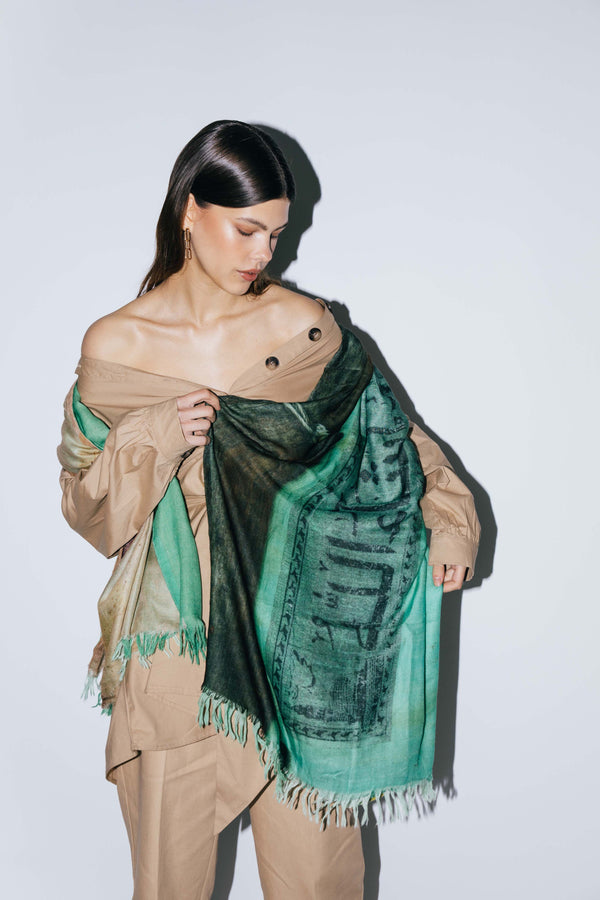 Talking Walls Luna Double Face - Flower Power Mash Pistache