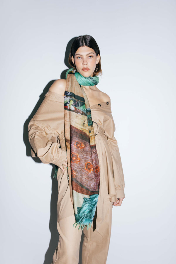 Talking Walls Luna Double Face - Flower Power Mash Pistache