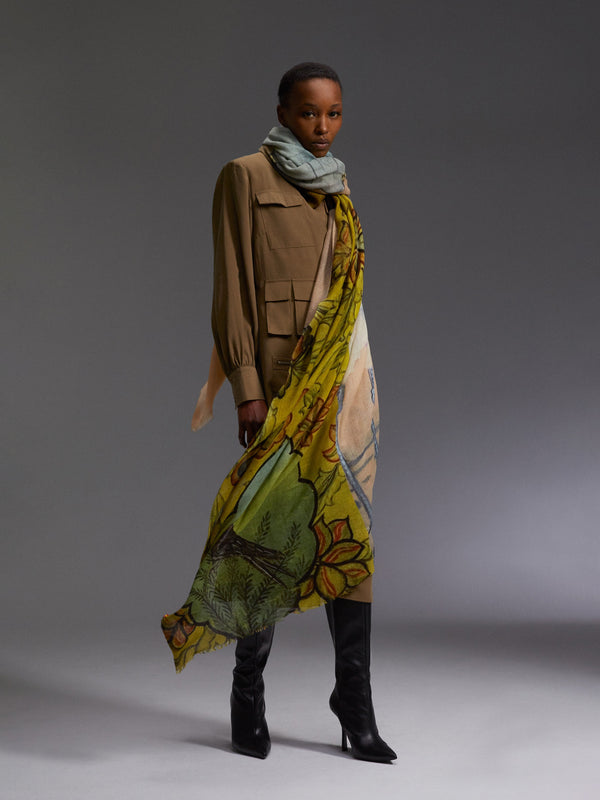 talking walls yoko single face - crane and finch