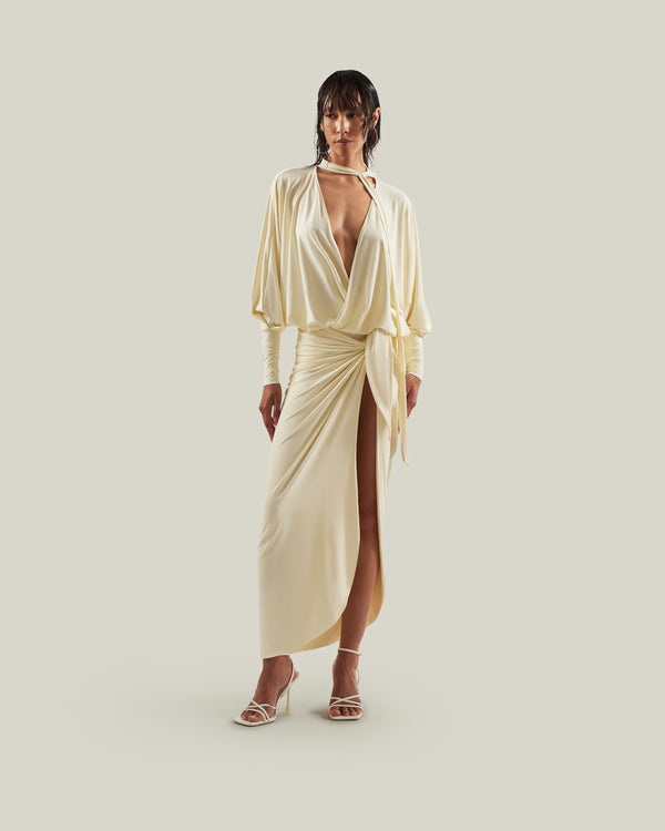 taller marmo Miss Jones Three-Piece Swimsuit in Ivory