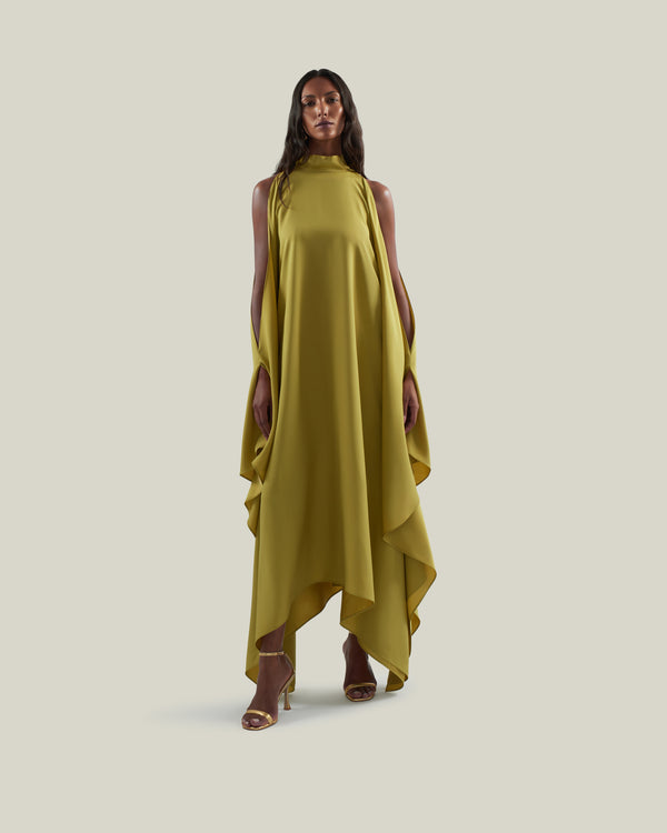 taller marmo Aga Kaftan in Gold Kiwi