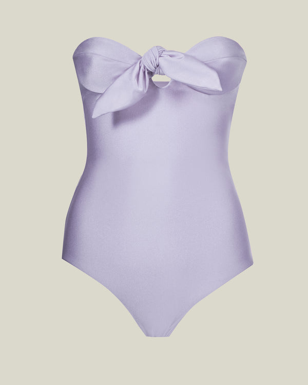 Taller Marmo Alligator Swimsuit In Lilac