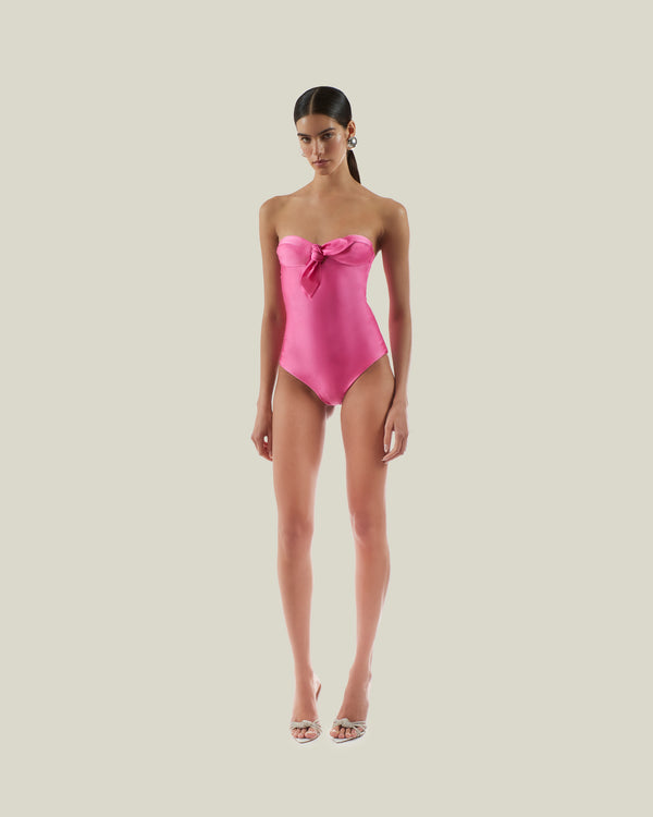taller marmo Alligator Swimsuit in Orchid Pink