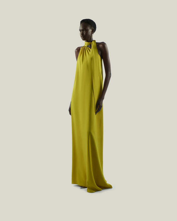 taller marmo Astor Dress in Chartreuse