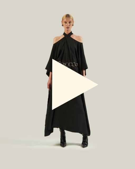 Taller Marmo Belted Mambo Kaftan In Black