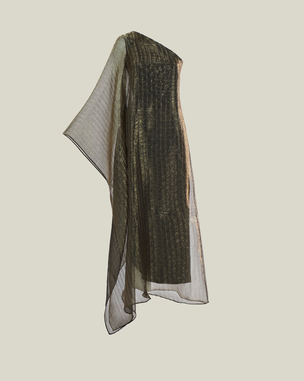 Taller Marmo Betsy Metallic Dress In Brass