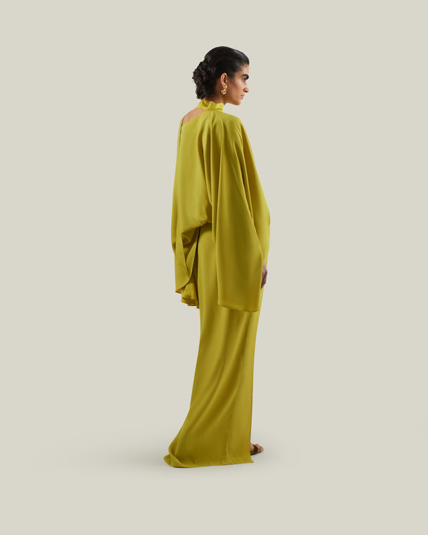 Taller Marmo Brooks Dress In Chartreuse