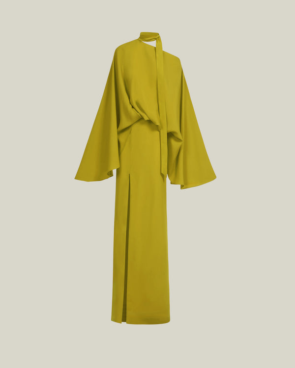 Taller Marmo Brooks Dress In Chartreuse